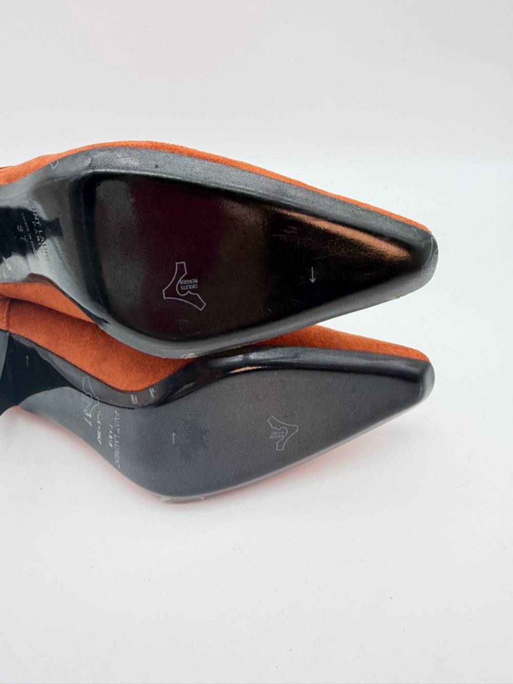 READ Rust Suede Pointed-Toe Slouch Booties sz6 - Picture 6 of 8